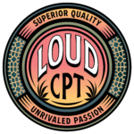 LOUDcpt Gradient Badge Logo