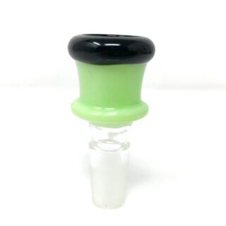 Alien Flower Monkey Screen Bowl - 14mm - Green with Black Rim