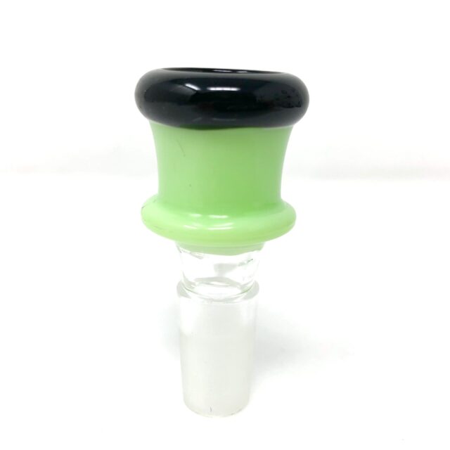 Alien Flower Monkey Screen Bowl - 14mm - Green with Black Rim