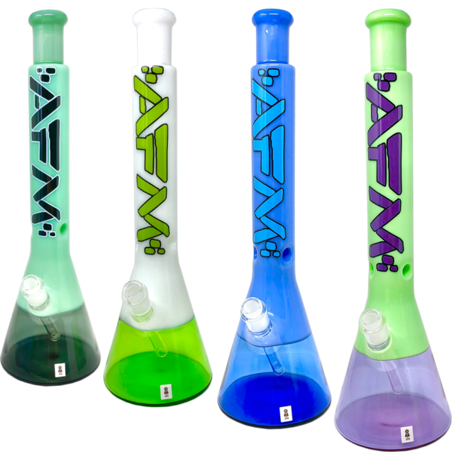 Alien Flower Monkey Quasar Beaker Bong - Assorted Colours