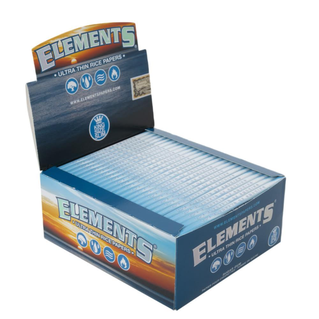 Elements Ultra Thin Rice Papers- King Size Slim Full Box