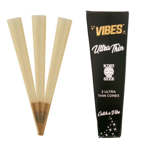 Vibes Cones Coffin Pack – King Size Ultra Thin (Black)