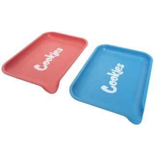 Santa Cruz x Cookies Hemp Rolling Trays - Blue & Red