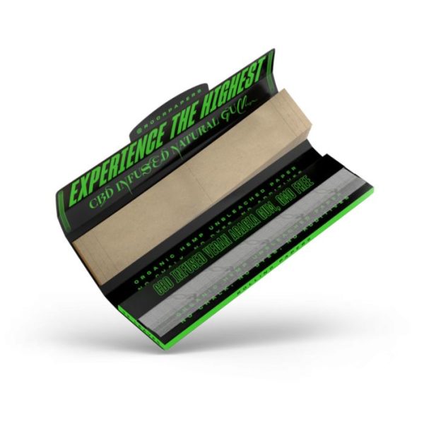 Roor CBD Gum Organic Hemp King Size + Tips Open Packaging