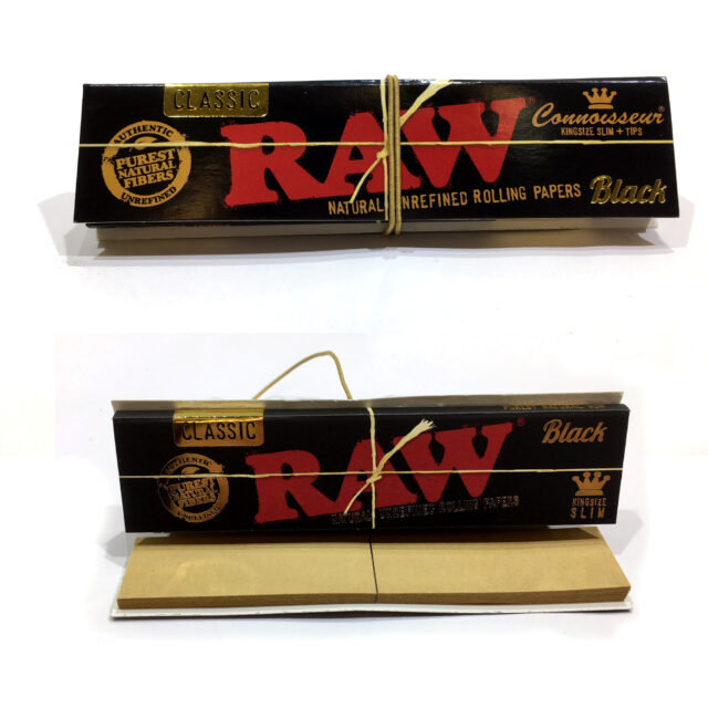 RAW Black Connoisseur King Size Slim + Tips