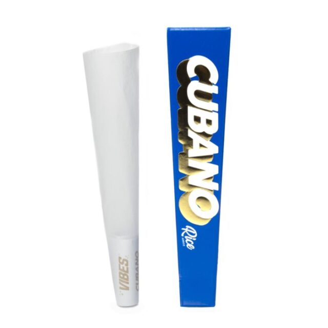 Rice Cubano 8 Gram Cones by Vibes With Blue Box Packaging